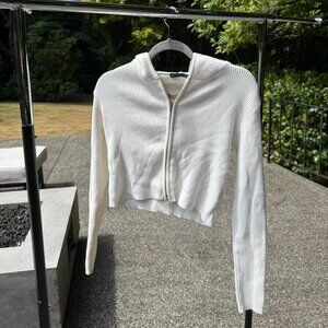 Brandy Melville 'Arden' Cropped Zip-Up Hoodie